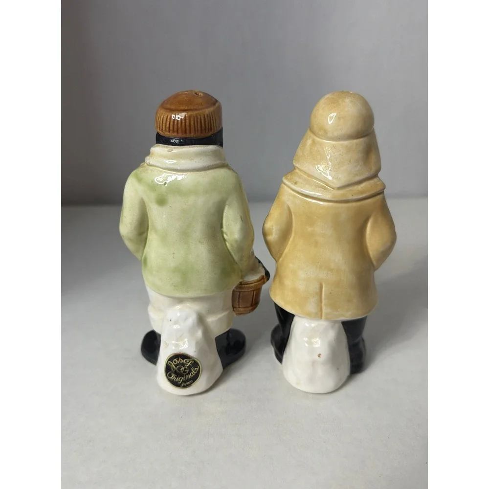Vintage Josef Originals Fisherman Salt and Pepper Shakers Set Japan Nautical Cap